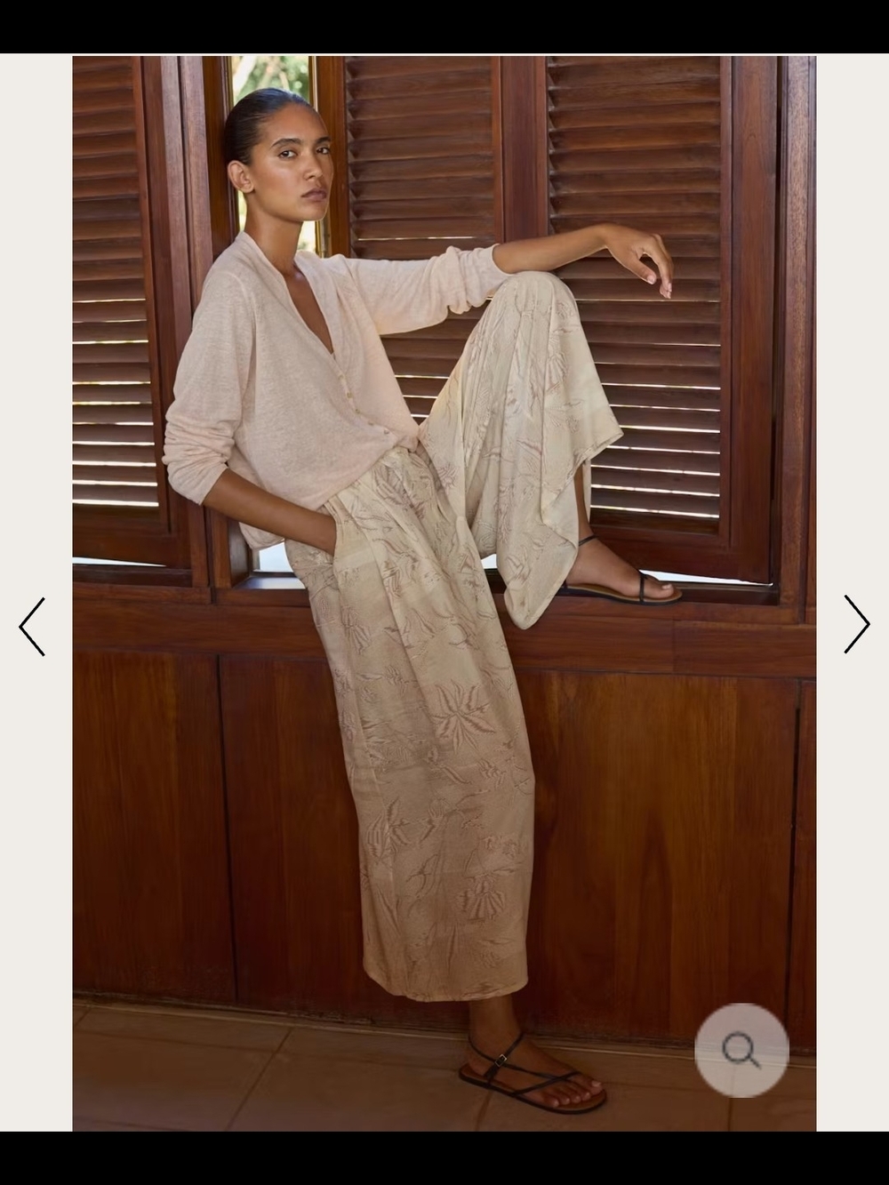 Poetry London Printed Cropped Trousers Silk Crêpe De Chine Sz 6 Culottes $348